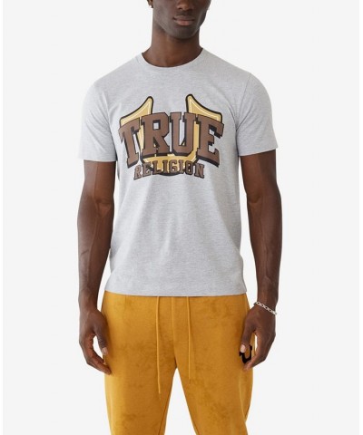 Men's Short Sleeve True Logo T-shirt Gray $24.06 T-Shirts