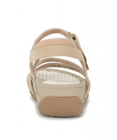 Women's Deena Wedge Sandal Tan/Beige $48.06 Shoes