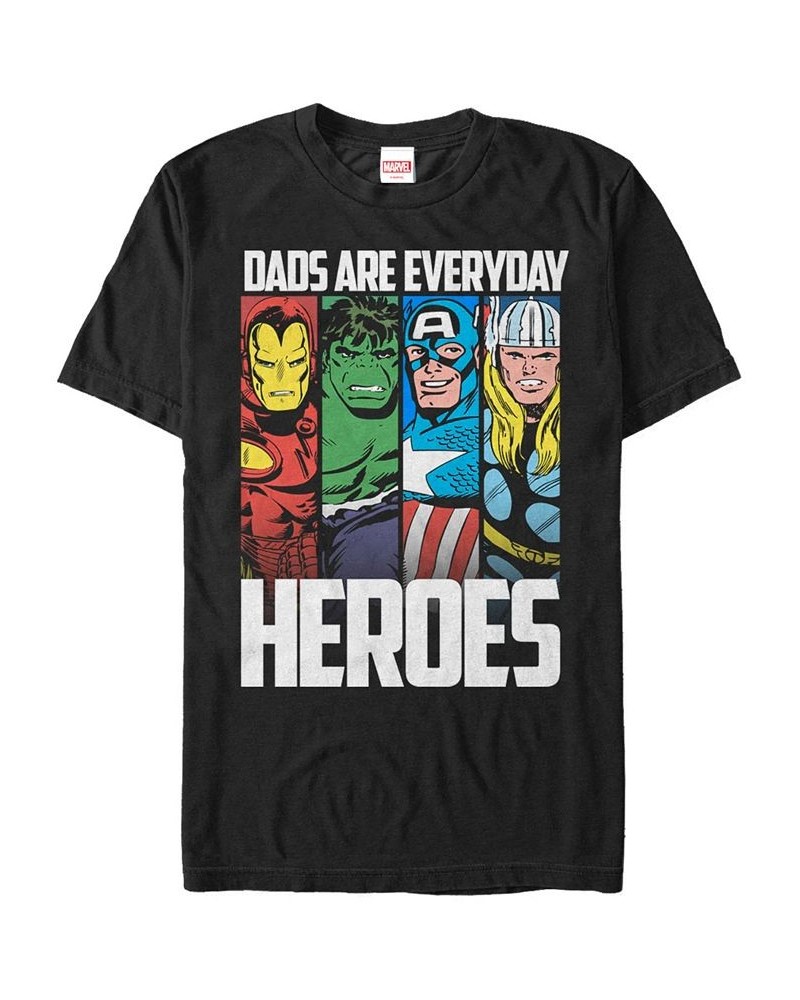 Marvel Men's Comic Collection Dads Are Everyday Heroes Short Sleeve T-Shirt Black $14.35 T-Shirts