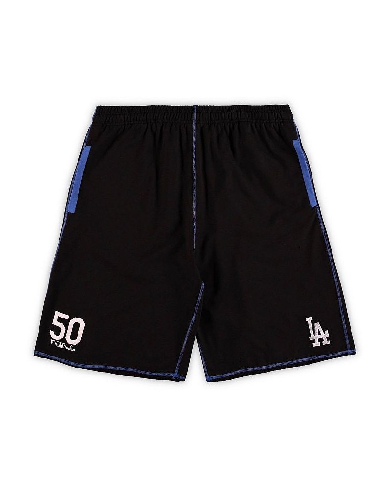 Men's Mookie Betts Black, Royal Los Angeles Dodgers Big and Tall Stitched Double-Knit Shorts $21.62 Shorts