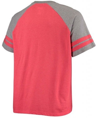 Men's Big and Tall Scarlet, Heathered Gray San Francisco 49Ers Two-Stripe Tri-Blend Raglan T-shirt $23.99 T-Shirts