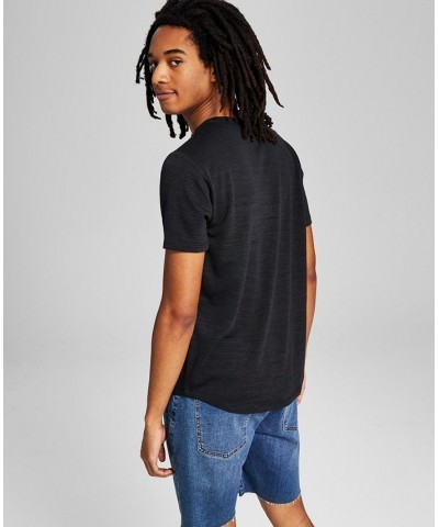 Men's Short-Sleeve Henley Shirt Black $11.93 T-Shirts