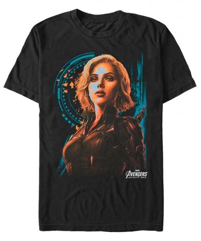 Marvel Men's Avengers Infinity War Painted Agent Widow Short Sleeve T-Shirt Black $19.24 T-Shirts