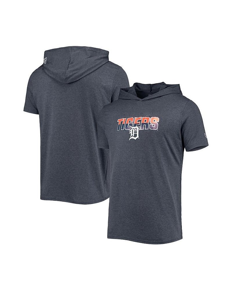 Men's Heathered Navy Detroit Tigers Hoodie T-shirt $29.49 T-Shirts