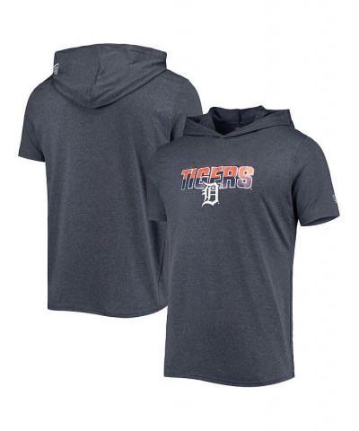 Men's Heathered Navy Detroit Tigers Hoodie T-shirt $29.49 T-Shirts