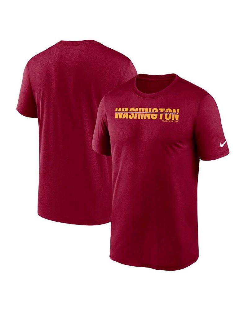 Men's Big and Tall Burgundy Washington Football Team Legend Microtype Performance T-shirt $18.35 T-Shirts