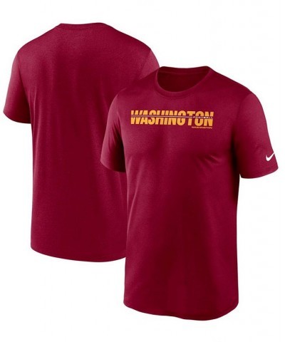 Men's Big and Tall Burgundy Washington Football Team Legend Microtype Performance T-shirt $18.35 T-Shirts