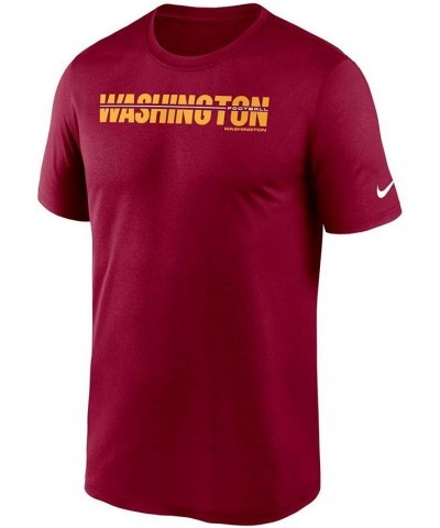 Men's Big and Tall Burgundy Washington Football Team Legend Microtype Performance T-shirt $18.35 T-Shirts