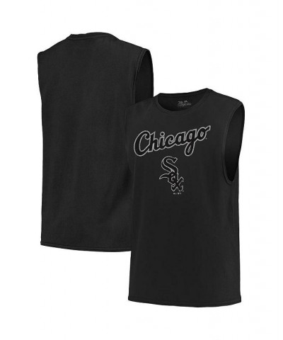 Men's Threads Black Chicago White Sox Softhand Muscle Tank Top $25.00 T-Shirts