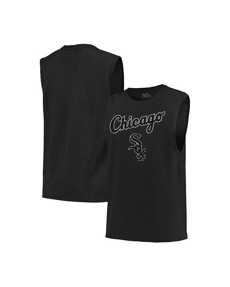 Men's Threads Black Chicago White Sox Softhand Muscle Tank Top $25.00 T-Shirts