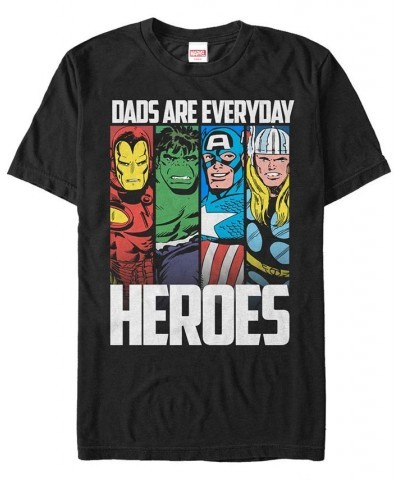 Marvel Men's Comic Collection Dads Are Everyday Heroes Short Sleeve T-Shirt Black $14.35 T-Shirts