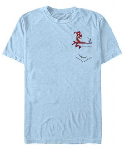 Men's Mushu and Crikee Short Sleeve Crew T-shirt Blue $16.45 T-Shirts