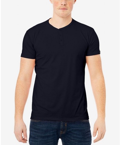 Men's Basic Henley Neck Short Sleeve T-shirt PD07 $17.39 T-Shirts