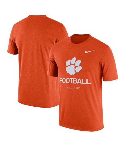 Men's Heathered Orange Clemson Tigers Team Football Legend Performance T-shirt $24.29 T-Shirts