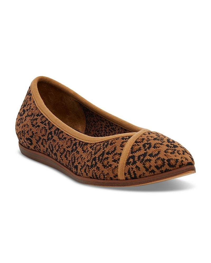 Women's Katie Knit Flats Brown $28.70 Shoes