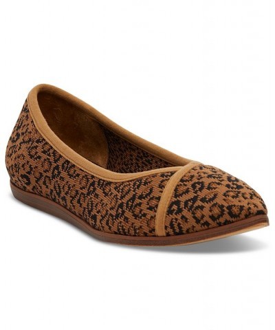 Women's Katie Knit Flats Brown $28.70 Shoes