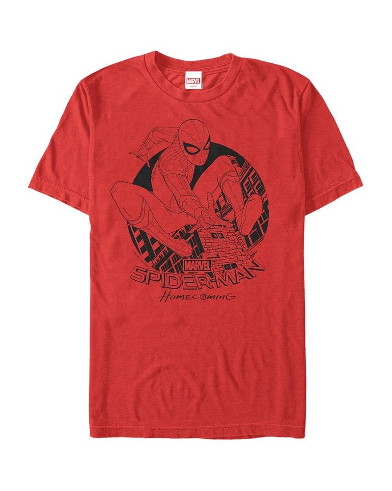 Marvel Men's Spider-Man Homecoming Spider-Man Swing Pose Short Sleeve T-Shirt Red $17.50 T-Shirts