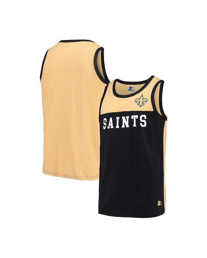 Men's Black, Gold New Orleans Saints Touchdown Fashion Tank Top $23.84 T-Shirts