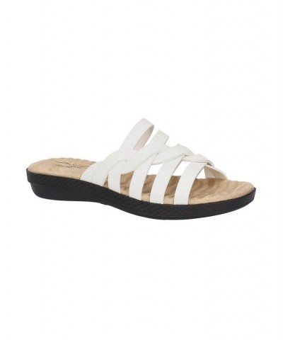 Women's Comfort Wave Sheri Slide Sandals White $27.95 Shoes