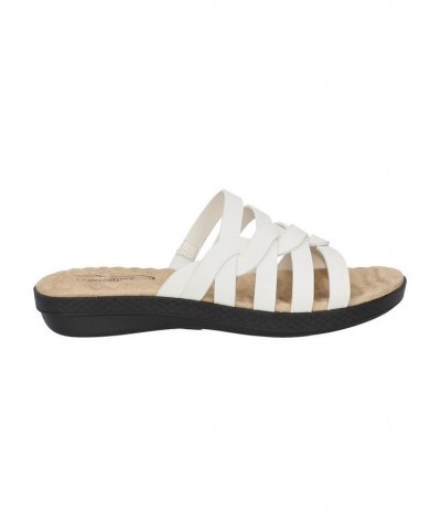 Women's Comfort Wave Sheri Slide Sandals White $27.95 Shoes