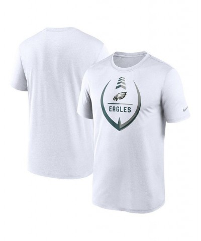 Men's White Philadelphia Eagles Icon Legend Performance T-shirt $28.49 T-Shirts