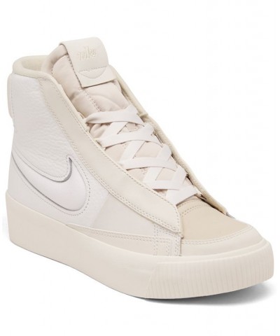 Women's Blazer Mid Victory Casual Sneakers Ivory/Cream $54.60 Shoes