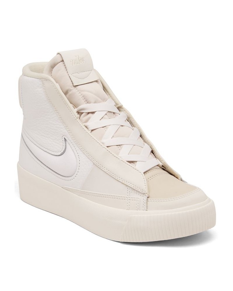 Women's Blazer Mid Victory Casual Sneakers Ivory/Cream $54.60 Shoes