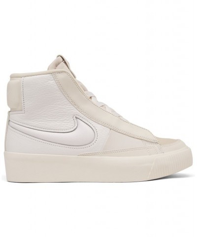 Women's Blazer Mid Victory Casual Sneakers Ivory/Cream $54.60 Shoes