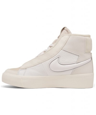 Women's Blazer Mid Victory Casual Sneakers Ivory/Cream $54.60 Shoes