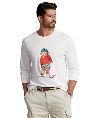 Men's Big & Tall Polo Bear Jersey Long-Sleeve T-Shirt White $43.70 T-Shirts