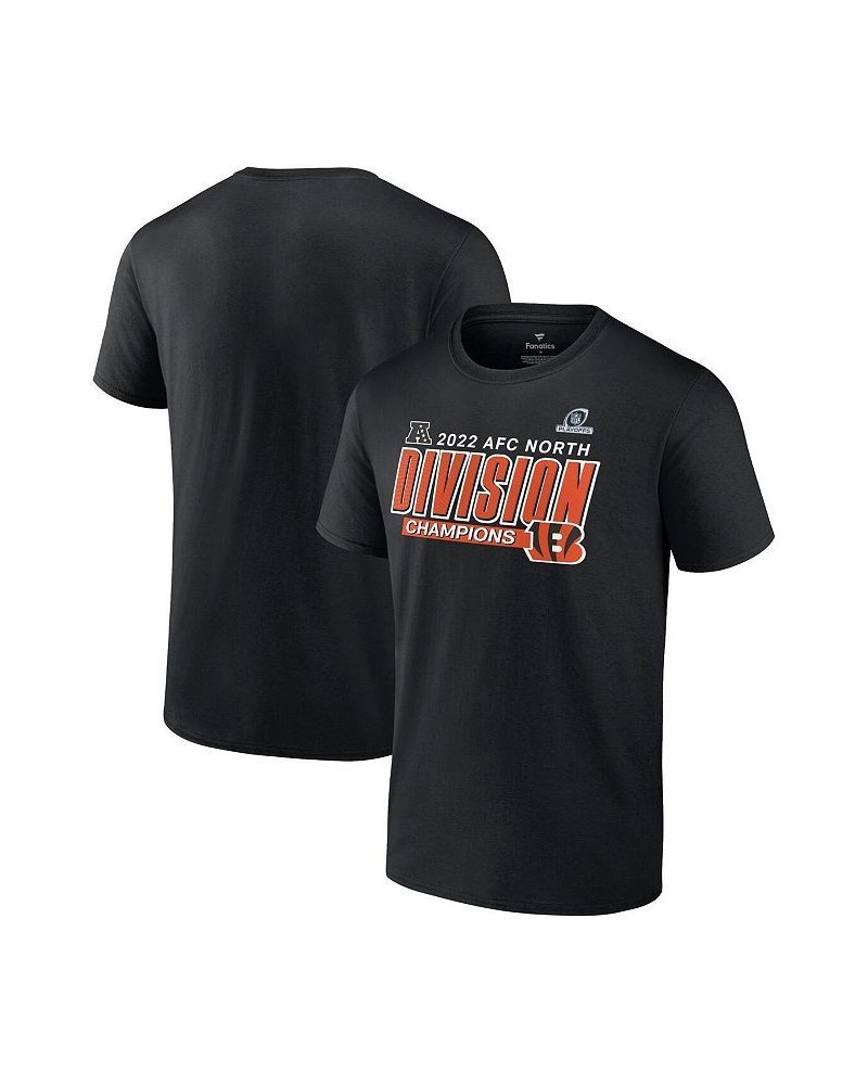 Men's Branded Black Cincinnati Bengals 2022 AFC North Division Champions Divide and Conquer T-shirt $22.50 T-Shirts