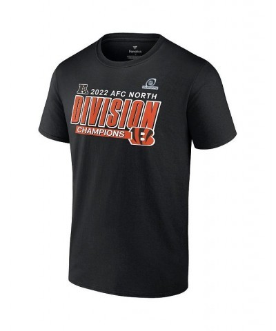 Men's Branded Black Cincinnati Bengals 2022 AFC North Division Champions Divide and Conquer T-shirt $22.50 T-Shirts