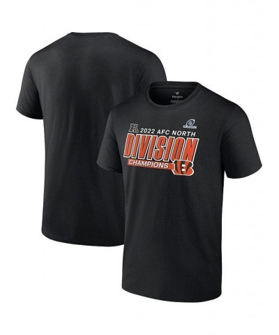 Men's Branded Black Cincinnati Bengals 2022 AFC North Division Champions Divide and Conquer T-shirt $22.50 T-Shirts