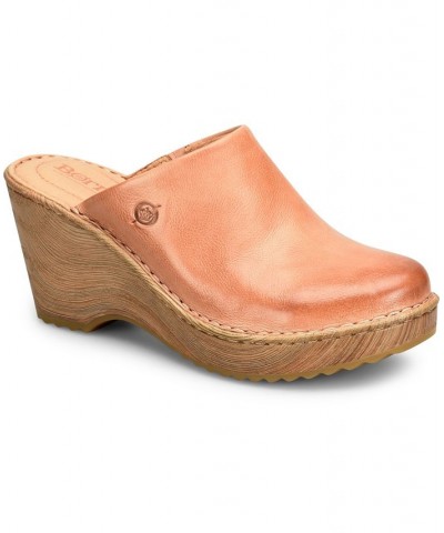 Women's Natalie Comfort Clog Shoe Tan/Beige $54.60 Shoes