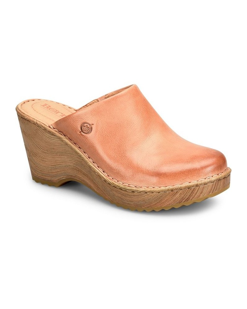 Women's Natalie Comfort Clog Shoe Tan/Beige $54.60 Shoes