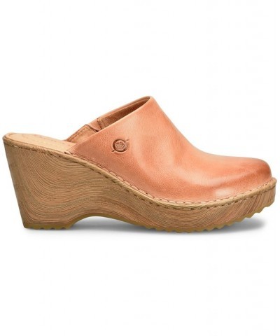 Women's Natalie Comfort Clog Shoe Tan/Beige $54.60 Shoes