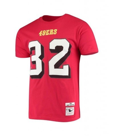 Men's Ricky Watters Scarlet San Francisco 49Ers Throwback Name and Number T-shirt $28.80 T-Shirts