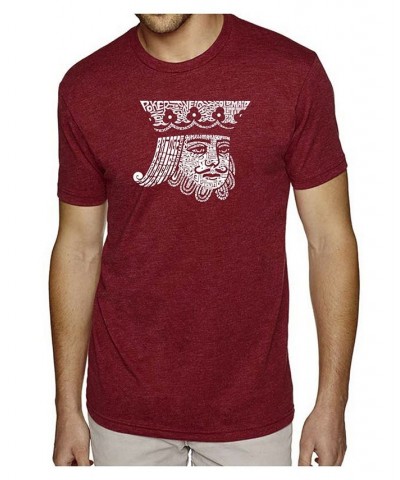 Men's Premium Word Art T-Shirt - King of Spades Red $23.84 T-Shirts