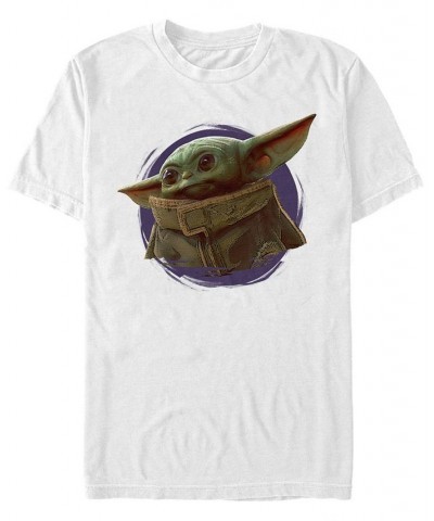 Star Wars The Mandalorian The Child Purple Smoke Short Sleeve Men's T-shirt White $17.84 T-Shirts