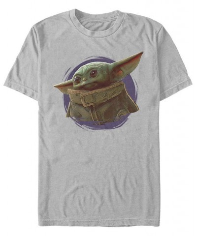 Star Wars The Mandalorian The Child Purple Smoke Short Sleeve Men's T-shirt White $17.84 T-Shirts