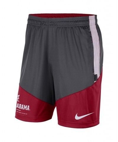 Men's Charcoal and Crimson Alabama Crimson Tide Team Performance Knit Shorts $29.14 Shorts