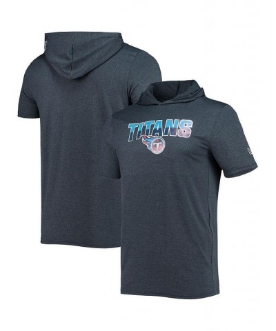 Men's Heathered Navy Tennessee Titans Team Brushed Hoodie T-shirt $20.79 T-Shirts