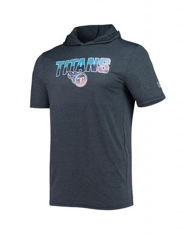 Men's Heathered Navy Tennessee Titans Team Brushed Hoodie T-shirt $20.79 T-Shirts