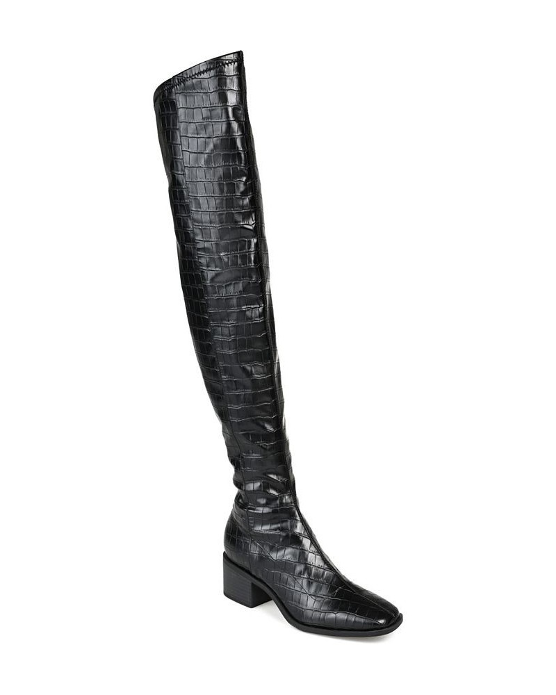 Women's Mariana Wide Calf Boots Croco $58.80 Shoes