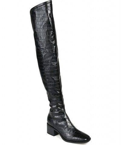 Women's Mariana Wide Calf Boots Croco $58.80 Shoes