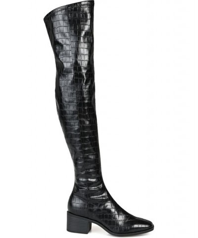 Women's Mariana Wide Calf Boots Croco $58.80 Shoes