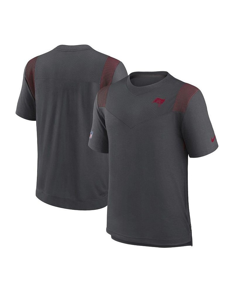 Men's Pewter Tampa Bay Buccaneers Sideline Tonal Logo Performance Player T-shirt $32.44 T-Shirts