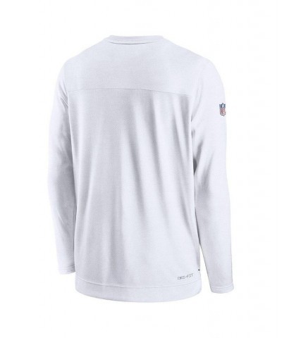 Men's White Kansas City Chiefs Sideline Lockup Performance Long Sleeve T-shirt $46.74 T-Shirts