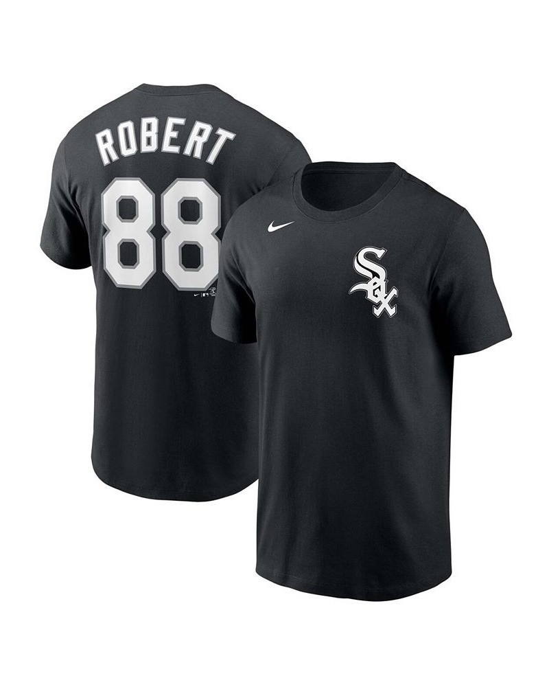 Men's Luis Robert Black Chicago White Sox Name Number T-shirt $20.50 T-Shirts