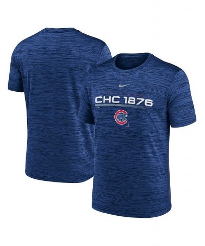 Men's Royal Chicago Cubs Wordmark Velocity Performance T-shirt $28.49 T-Shirts